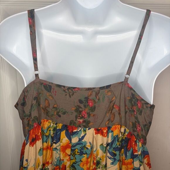 Natural Life Patchwork Floral Sundress Gigi Mini Dress Grey Roses Small NWT - Picture 9 of 11